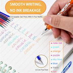 ZAYSWDNS 23 Pcs Bible Journaling Kit, No Bleed, set 6 GelHighlighters 8 Erasable Pens and 8 Refills & 1 Eraser, erasablecolored pens, for Bible Study Journaling Planner Notes School supplies