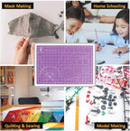 KC GLOBAL A3 (19"x13") Professional Grade Self-Healing Cutting Mat (Purple) - Odor-Free, Double-Sided, Eco-Friendly, Non-Slip, Premium Desk mat for DIY, Crafting, Model Building,and Art Projects