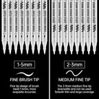 hhhouu 17Pack Dual Tip Black & White Brush Pens- Fineliner & Highlighting Set for Artists, Illustrators & Comic Drawing Smooth Ink Flow, Smudge-Free HO-17BW