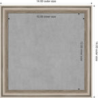 Amanti Art Silver Framed Magnetic Board 14x14 X-Small Vision Board for use with Magnets, 100% Metal Sheet to Display Items as Office Decor or for Home Organization in mudroom, Kitchen or Kids Room