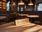 Wood Table Top Seating Reserved Signs for Weddings, Restaurants, 6 inches (Pack of 6)