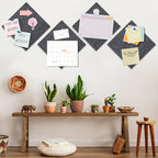 Bouiexye Felt Cork Board Tiles 6 Pack Grey Bulletin Boards 12"x12" - 1/2" Thick Corkboards for Wall Bulletin Board Self Adhesive with 100 Push Pins for Wall School Home Office