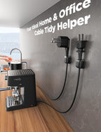 6Pack Cord Organizer - Chfeila [Dual Spring & Clasp Lock] Cable Management Clips, Adhesive Phone Charger Keeper, Compact Wire Holder for Nightstand/Car, Home Office Desk Accessories Decor Essentials