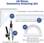 Virginia's Store 40 Piece, Precision Geometry Set (10x 4piece Sets)