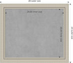 Amanti Art Silver Framed Magnetic Board 24x28 Medium Vision Board for use with Magnets, 100% Metal Sheet to Display Items as Office Decor or for Home Organization in mudroom, Kitchen or Kids Room