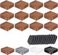 shouwuhho Furniture Risers, 12 Pack Bed Risers with Non-Slip Grip and Heavy Duty Support, 1 Inch 2 Inch 3 Inch 4 Inch Height Lift for Couch, Sofa, Table, Desk, Chair, Refrigerator - Brown, 1 Inch