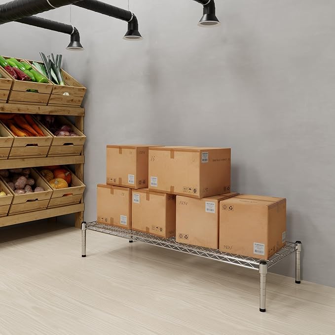 Regal Altair 18" Deep x 48" Wide x 8" Height Wire Shelving Kit | 1-Tier | NSF Commercial Storage Rack Unit