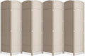 Cocosica 8 Panel Room Divider,6Ft Folding Privacy Screen,Tall - Extra Wide Foldable Panel Partition Wall Divider with Diamond Double-Weaved Hand-Woven Design Room Screen Divider