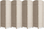 Cocosica 8 Panel Room Divider,6Ft Folding Privacy Screen,Tall - Extra Wide Foldable Panel Partition Wall Divider with Diamond Double-Weaved Hand-Woven Design Room Screen Divider
