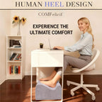 COMFelicify Foot Rest for Under Desk at Work, Ergonomic Under Desk Footrest with Washable Cover, Memory Foam Foot Stool for Office Chair & Gaming Chair, Back & Hip Pain Relief, Light Grey