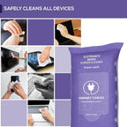 Swanky Cables Screen Cleaner Wipes: Electronic Wipes for Screens - Computer Screen Wipes for Lens, Phone, Tv Screen and Monitor Cleaning - Tech Wipes & Microfiber Cloth (Soft Wipes, 90 Count)