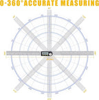 Delgada 8 inch/200mm Digital Angle Finder Ruler - Stainless Steel Protractor for Woodworking and Construction - Battery Included