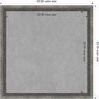 Amanti Art Grey Framed Magnetic Board 22x22 Medium Vision Board for use with Magnets, 100% Metal Sheet to Display Items as Office Decor or for Home Organization in mudroom, Kitchen or Kids Room