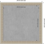 Amanti Art Silver Framed Magnetic Board 28x28 Medium Vision Board for use with Magnets, 100% Metal Sheet to Display Items as Office Decor or for Home Organization in mudroom, Kitchen or Kids Room