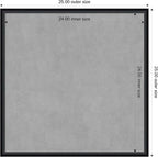 Amanti Art Black Framed Magnetic Board 25x25 Medium Vision Board for use with Magnets, 100% Metal Sheet to Display Items as Office Decor or for Home Organization in mudroom, Kitchen or Kids Room