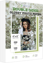 4x6 Photo Paper Double Sided Glossy, Goefun 200 GSM/54 LB Postcard Paper for Inkjet Printer and Dye Ink, 100 Sheets