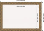 Amanti Art White Cork Board for Wall, 28x40 Vision Board with Gold Frame, Large Corkboard Office Decor for Home Organization, Traditional Corkboard Pinboard to Display Items for Home Organization