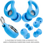 CURVD Live Stylish High-Fidelity Concert Earplugs for Live Events up to 14 dB Noise Reduction, 5 Tip Sizes & Carry Case