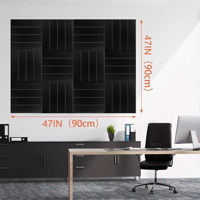 Cork Boards for Walls 48" x 36" Felt Board Alternative, 12 Pack Felt Wall Tiles Bulletin Board, Large Cork Board for Office Pin Board Tack Board Cork Boards