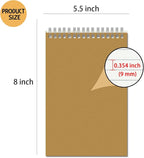 OSIMIG 48 Pack A5 Spiral Notebooks Bulk with Kraft Cover, 8x5.5 Inch Lined Paper Travel Journaling Notebooks, Composition Notebook for School Office Supplies, 80 Sheets 160 Pages