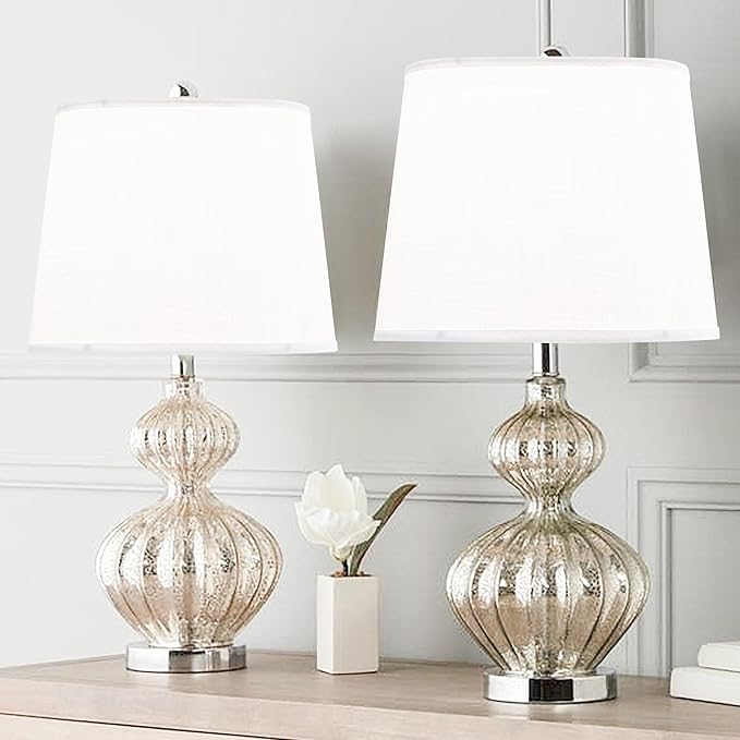White Texture Lamp Shade Drum Lampshades Replacemnt for Table Lamps Floor Lamps-11"Top × 13" Bottom × 10" High(Spider),Modern Table Lamps Lights for Room-Required Assembly-By GO&SO