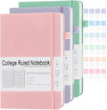 CronElysia A5 Lined Journal Notebooks for Work, 192 Pages, Medium 5.7 x 8.3inch, College Ruled, Vegan Leather Hardcover Journals for Women Men,3 Pack