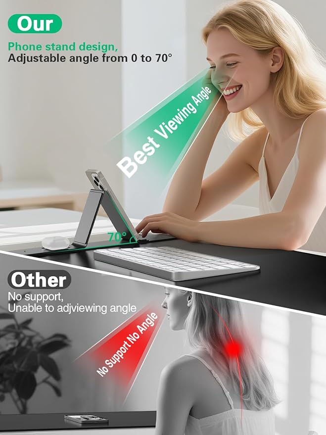 Mouse Pad, Office Desk Mat, Large Gaming Mousepad with Superior Micro-Weave Cloth, XXL Desk Pad with Stitched Edges, Non-Slip Writing Pad for Gamer, Laptop, Work & Home
