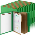 Skyygemm 36 Pcs Classification Folders Letter Size, 3 Divider Pressboard File Folder with Fasteners, Expanding File Organizer Bulk for School Teachers, Office Employee, Coworker, Staff (Green)