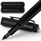 Ellington Pens Luxury Wood Fountain Pen Set – Extra Fine Nib - Includes 6 Ink Cartridges, Wooden Pen Gift Box, Ink Converter - Wood Pen For Writing, Calligraphy, Journaling, Drawing (Ebon Elegance)