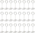 TecUnite 24 Pieces 3.35 Inch Table Number Holder Place Card Photo Holder Picture Name Menu Clips Memo Cards Stand for Wedding Reception Anniversary Birthday Party Centerpieces (Silver)