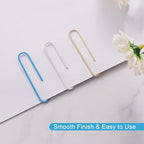 NEEWAY 200pcs Large Blue Paper Clips, 2 Inch Jumbo Paper Clip, Ceative Colored Paperclips for Paperwork Office School and Personal Use
