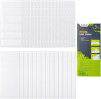 Juvale Clear Vinyl Binder Spine Label Pockets - Adhesive Label Pockets for Binders - Vinyl Sleeves for File Organizers - Clear Sleeves & Cardstock Inserts - 120 Holders & 126 Inserts, 1x3in