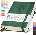 PERCUN B5 Lined Journal Notebook - 365 Page Large Leather Journals for Writing Women Men，Hardcover Notebook with 100Gsm Thick Pages，Daily Diary for Travel, Work，School，College Ruled (7.6" x 10.3")