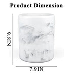 YMXYJM Modern Resin Trash Can Bin, Wastebasket for Bathroom, Kitchen, Office, Home, Marble White