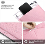 Metronic Bubble Mailers 6x10 Inch 25 Pack Usable Size 6x9" Waterproof Light Pink Bubble Mailers Cushioning Padded Envelopes for Packaging, Shipping, Small Business, Mailing, Bulk