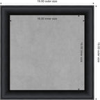 Amanti Art Black Framed Magnetic Board 19x19 Small Vision Board for use with Magnets, 100% Metal Sheet to Display Items as Office Decor or for Home Organization in mudroom, Kitchen or Kids Room