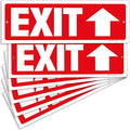 iSYFIX Exit Signs - 6 Pack 12x4 Inch Directional Up Arrow Signs, 40 mil Polystyrene Plastic, UV Laminated, Scratch & Fade Resistant, Waterproof - Ideal for Office, Theater, School, Business