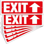 iSYFIX Exit Signs - 6 Pack 12x4 Inch Directional Up Arrow Signs, 40 mil Polystyrene Plastic, UV Laminated, Scratch & Fade Resistant, Waterproof - Ideal for Office, Theater, School, Business