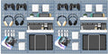 MULSAME Pegboard Combination Kit, 25.2" x 50.4" Wall Mounted Storage Set with 8 Pegboards & 40 Accessories Hanging, Peg Boards Organizer