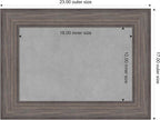 Amanti Art Grey Framed Magnetic Board 17x23 Small Vision Board for use with Magnets, 100% Metal Sheet to Display Items as Office Decor or for Home Organization in mudroom, Kitchen or Kids Room