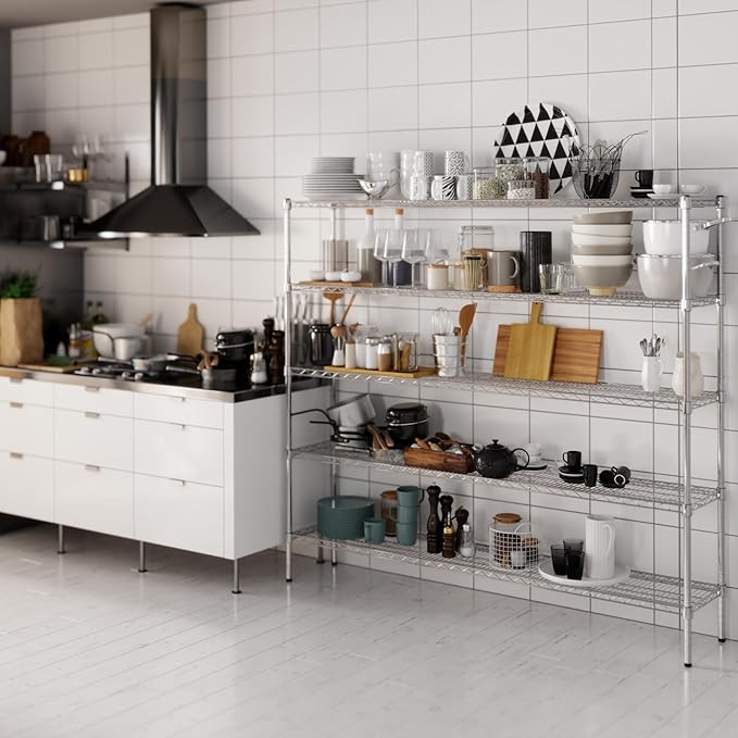 Regal Altair 14" Deep x 72" Wide x 64" Height Wire Shelving Kit | 5-Tier | NSF Commercial Storage Rack Unit
