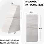 Marble Book Ends for Heavy Books, Decorative Bookends for Shelves, Durable and Heavy-Duty Bookends for Hardback Book & CDS, Off-White Unique Books Stopper & Holder, Set of 2