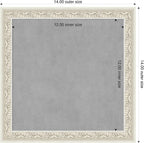 Amanti Art Silver Framed Magnetic Board 14x14 X-Small Vision Board for use with Magnets, 100% Metal Sheet to Display Items as Office Decor or for Home Organization in mudroom, Kitchen or Kids Room
