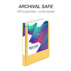 Samsill 1 Inch 3 Ring Binder, Made in USA, Economy Round Ring, Clear View Cover, 200 Sheet Capacity - for School, Home, Office - Lemon Yellow
