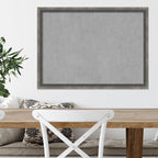 Amanti Art Grey Framed Magnetic Board 22x30 Medium Vision Board for use with Magnets, 100% Metal Sheet to Display Items as Office Decor or for Home Organization in mudroom, Kitchen or Kids Room