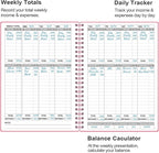 Heveboik Income & Expense Log Book - A5 Income and Expense Tracker for Small Business, Accounting Bookkeeping Tracking for Woman and Man, 5.8" x 8.3", Pink