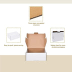 WINHPH Shipping Boxes Set of 20,12x9x4 Inches White Corrugated Cardboard Box Literature Mailer for Small Business, Literature Mailer Box Packaging Supplies