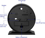 Tinload 4.5" Antique Retro Analog Alarm Clock, Small Silent Bedside Desk Clock with Manual Light, Battery Operated, Snooze, for Living Room, Bedroom, Bedside, Desk(Black)