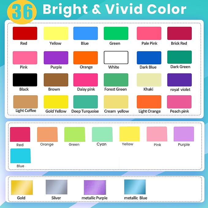 Extra Fine Tip Liquid Chalk Markers for Chalkboard, 36 Colors Window Liquid Chalk Marker Pens with 1mm Fine Tips, Washable Erasable Wet Erase Marker Pens Set for Bistro, Car Glass, Poster, Blackboard