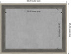 Amanti Art Grey Framed Magnetic Board 25x33 Medium Vision Board for use with Magnets, 100% Metal Sheet to Display Items as Office Decor or for Home Organization in mudroom, Kitchen or Kids Room